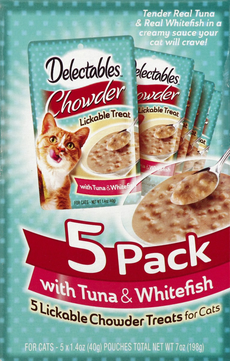 slide 5 of 5, Delectables Chowder Tuna & Whitefish Treats, 5 ct; 1.4 oz