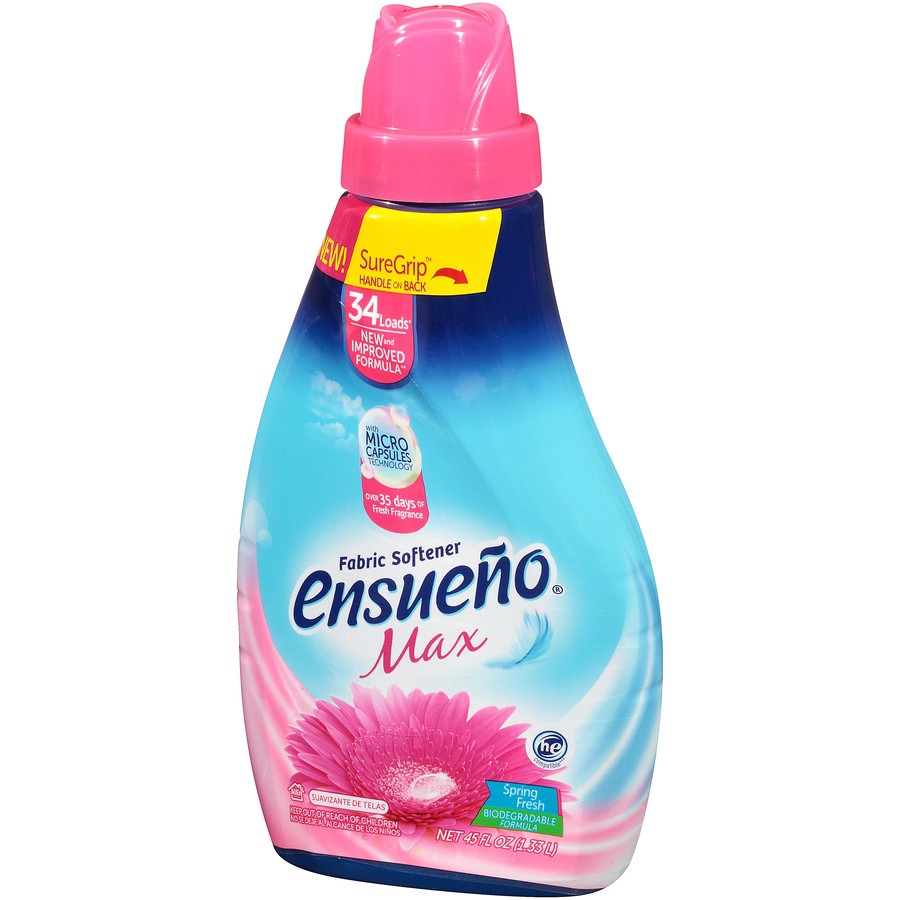 slide 4 of 6, Ensueno Max Spring Fresh Fabric Softener 45 fl oz, 45 fl oz