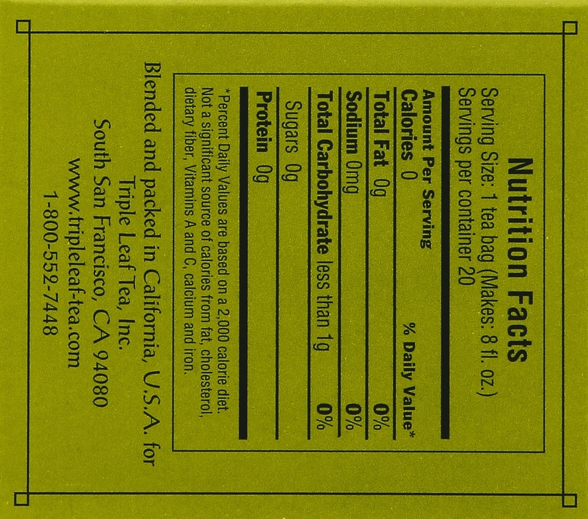 slide 3 of 5, Triple Leaf Tea Green Ginseng Decaf - 20 ct, 20 ct