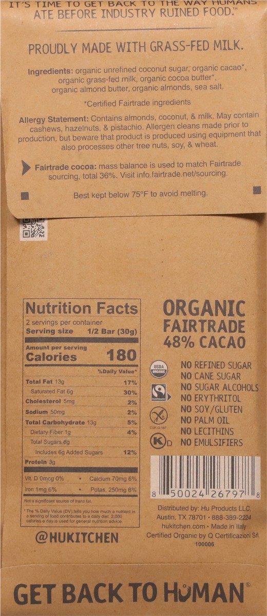 slide 2 of 14, Hu Almond Butter + Almond Crunch Milk Chocolate 2.1 oz, 2.10 oz