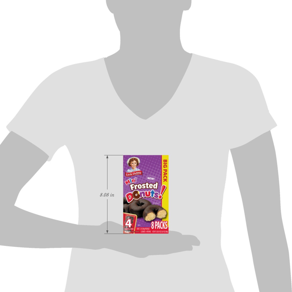 slide 4 of 12, Little Debbie Snack Cakes, Little Debbie Big Pack Mini Donuts (Frosted), 8 ct