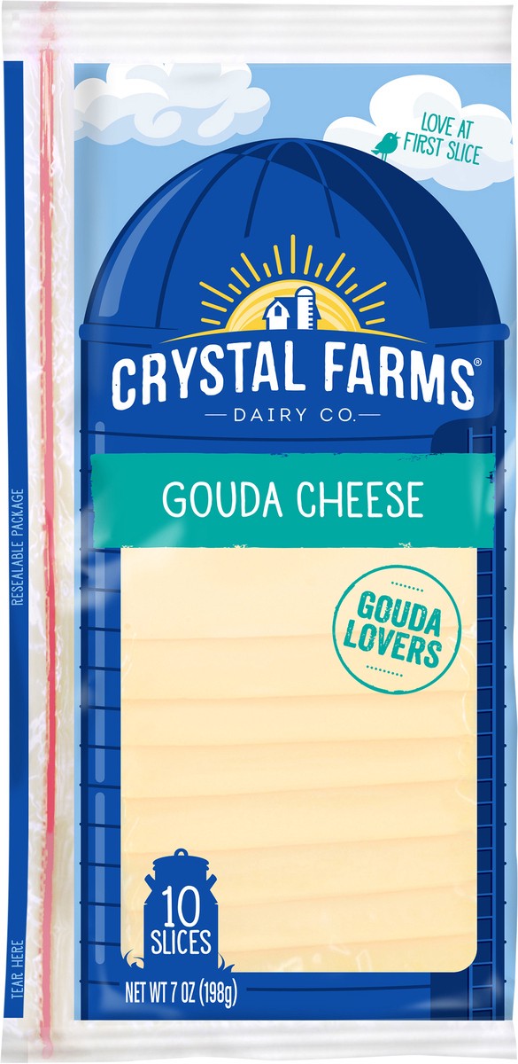 slide 5 of 6, Crystal Farms Deli Cheese Slices - Gouda, 7 oz