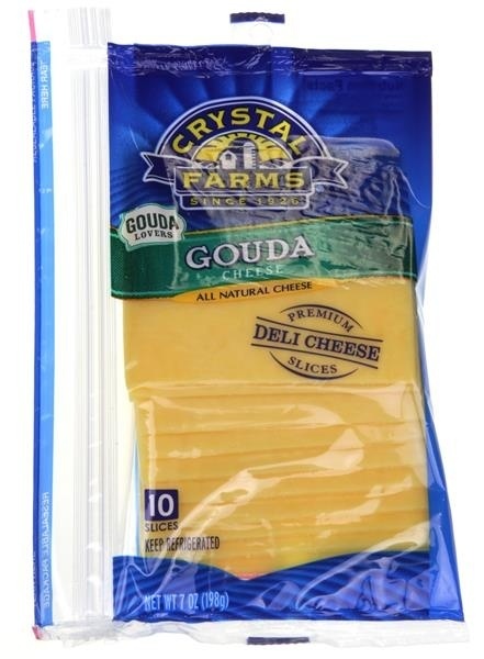slide 1 of 1, Crystal Farms Deli Cheese Slices - Gouda, 7 oz
