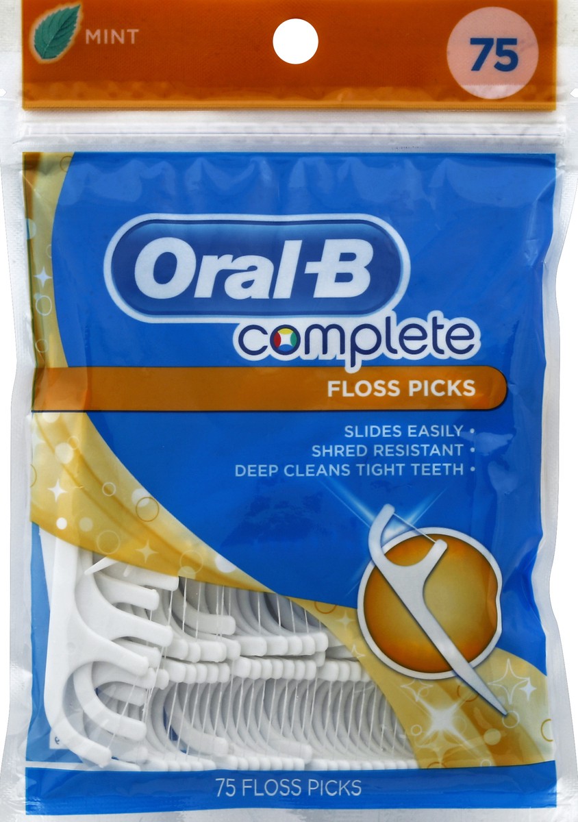 slide 1 of 3, Oral-B Floss Picks 75 ea, 75 ct