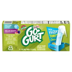 Yoplait Go-Gurt, Portable Low Fat Yogurt Variety Pack, Cotton Candy & Melon Berry