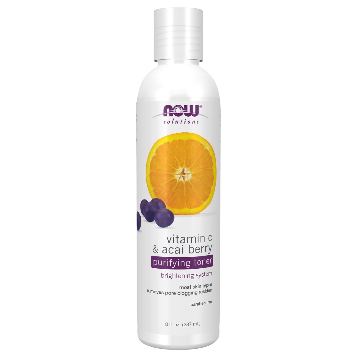 slide 1 of 5, NOW Vitamin C & Acai Berry Purifying Toner - 8 fl. oz., 8 fl oz