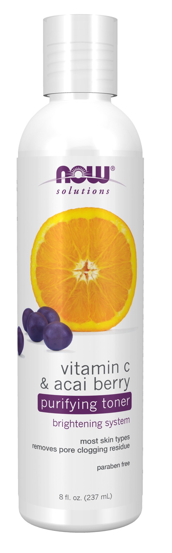 slide 1 of 5, NOW Solutions Vitamin C & Acai Berry Purifying Toner - 8 fl. oz., 8 fl oz