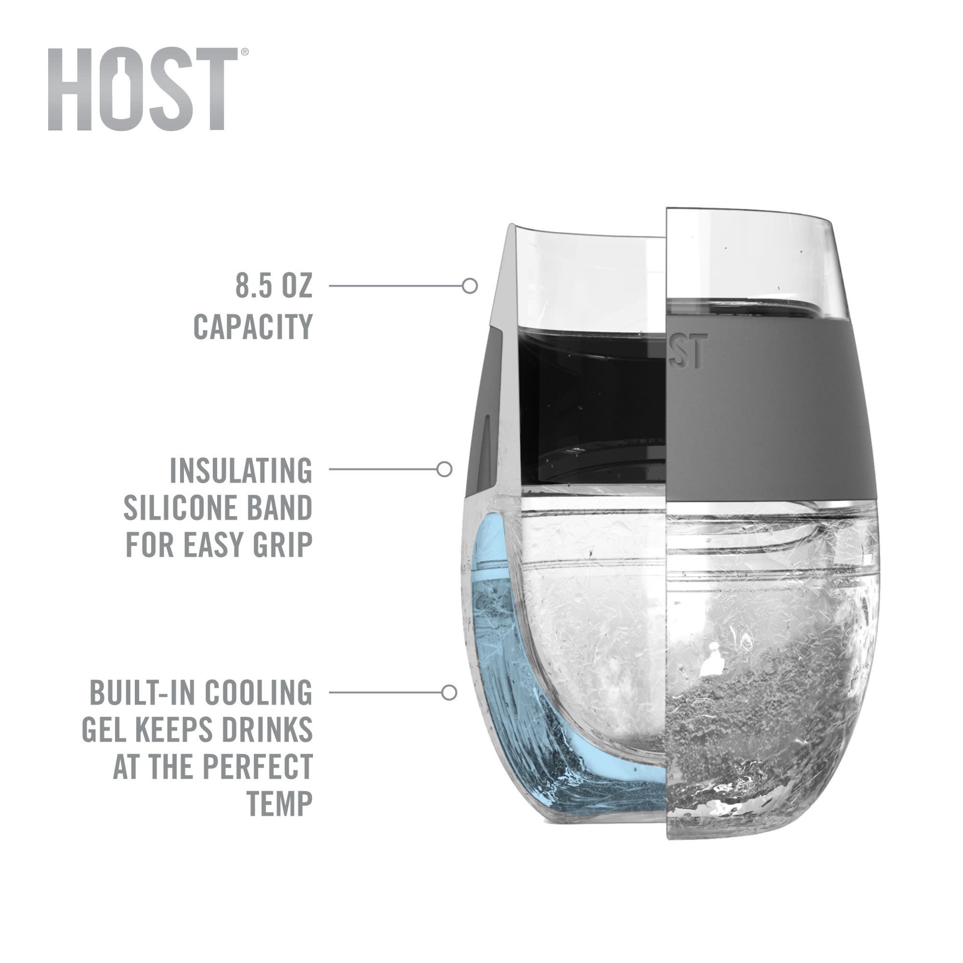 slide 4 of 5, Host Purple Wine Cooling Cup, 8.5 oz