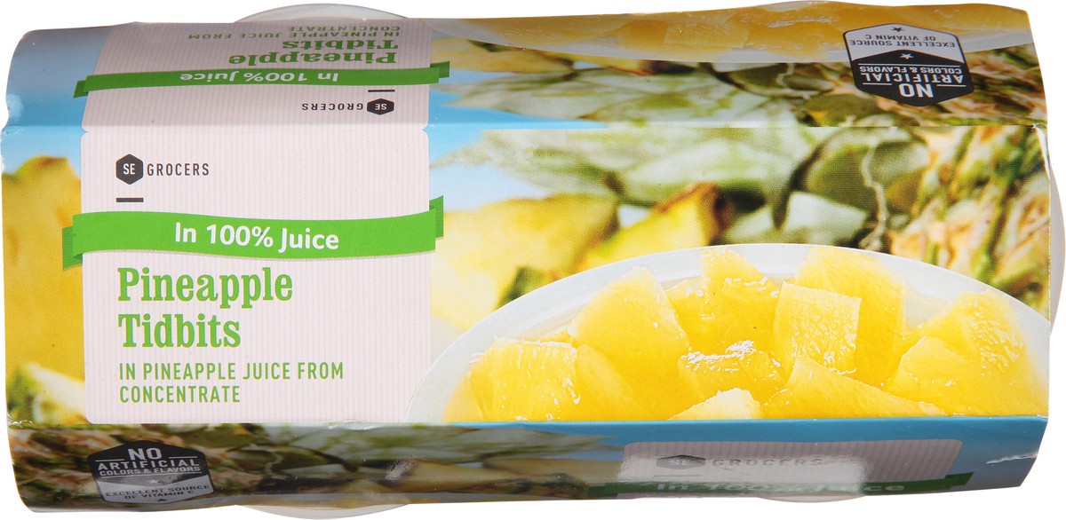 slide 4 of 11, SE Grocers Tidbits Pineapple In 100% Juice - 4 CT, 4 ct