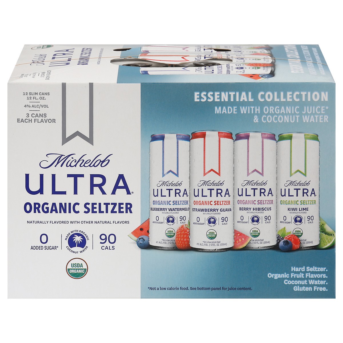 Michelob ULTRA Organic Hard Seltzer Coconut Water, Variety Pack, 12 ...