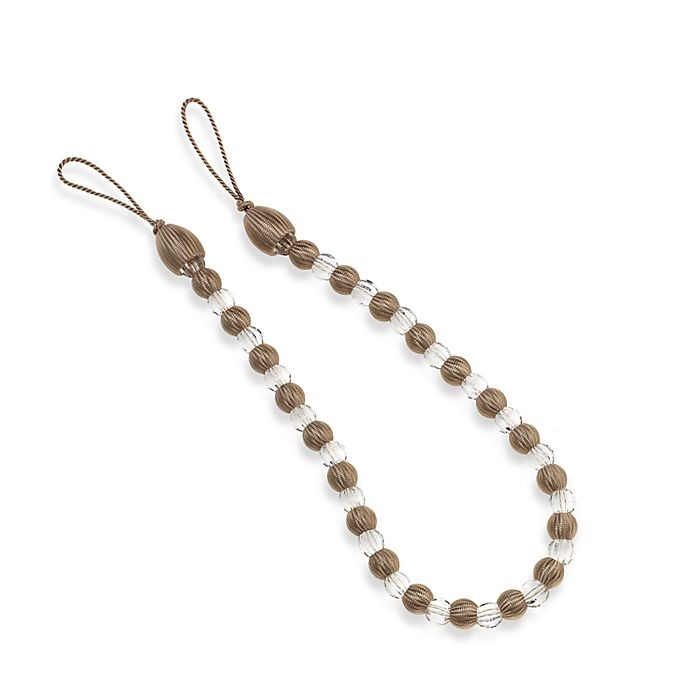 slide 1 of 1, Umbra Arlington Rayon Bead with Crystal Bead Tie Back - Cream, 1 ct