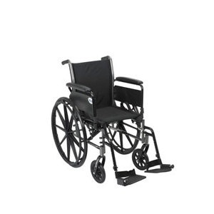 slide 1 of 1, Drive Medical Cruiser Iii Wheelchair With Flip Back Removable Full Arms, Footrests, 16'', 1 ct