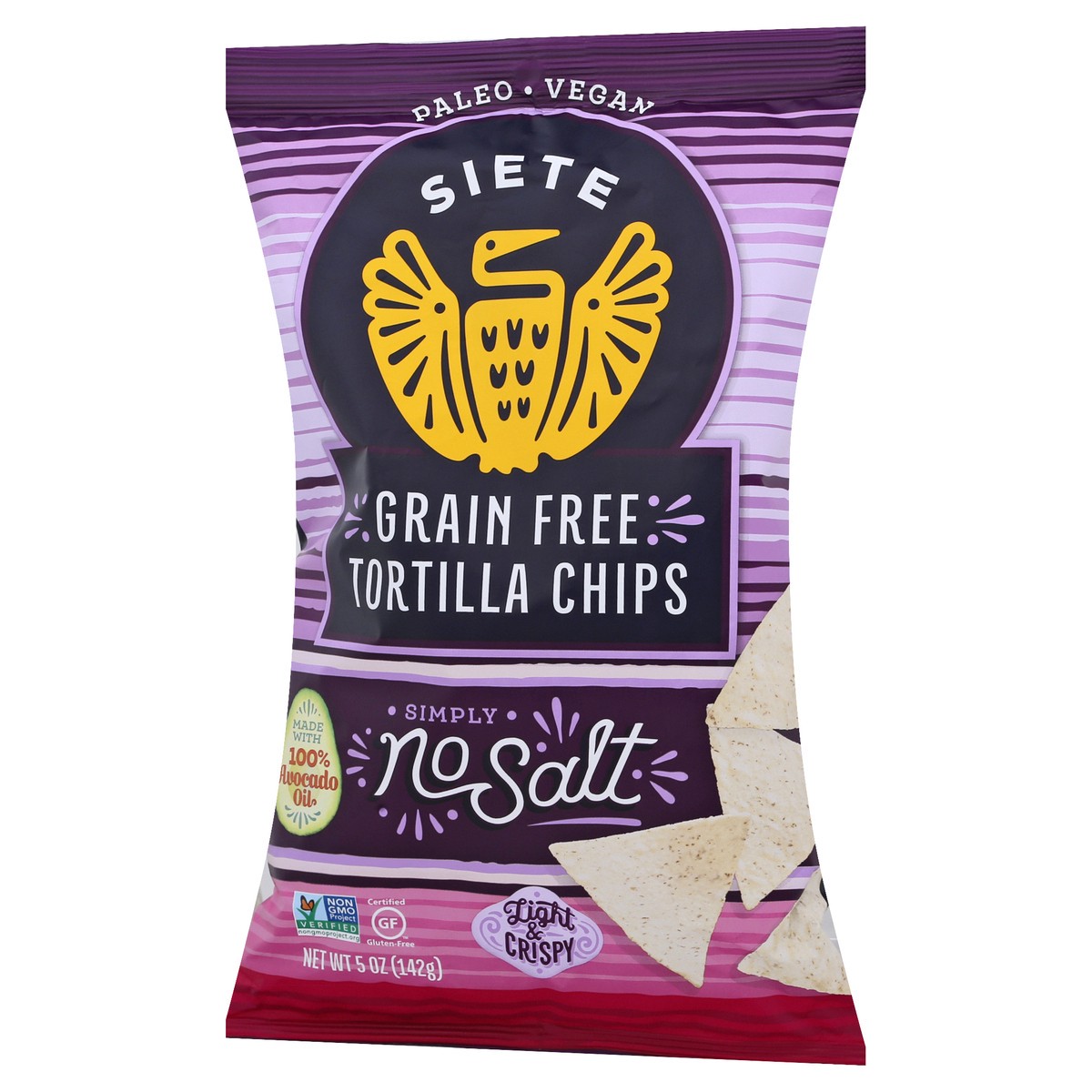 slide 7 of 13, Siete Grain Free Simply No Salt Tortilla Chips 5 oz, 5 oz