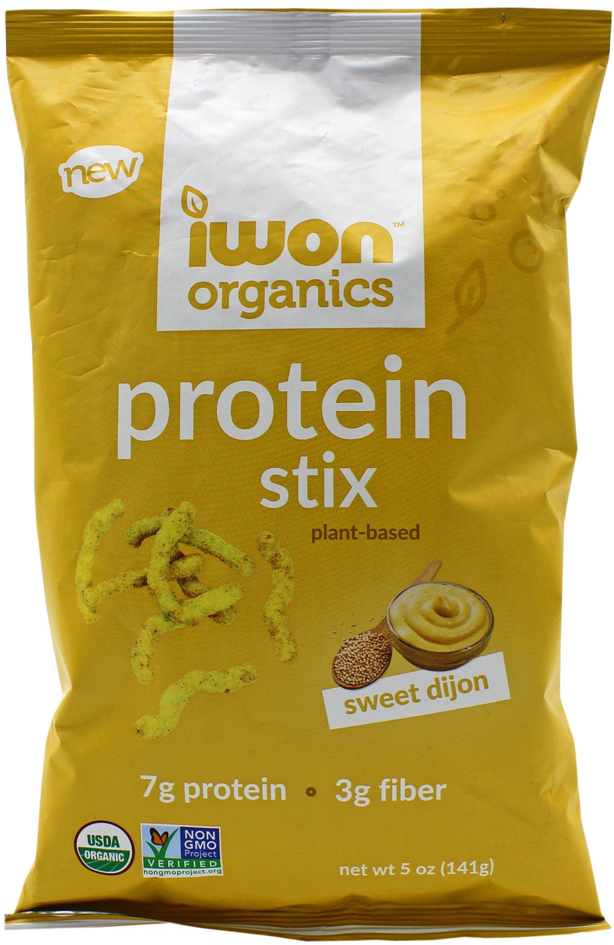 slide 1 of 1, Iwon Organics Sweet Dijon Protein Stix - 5 oz, 5 oz