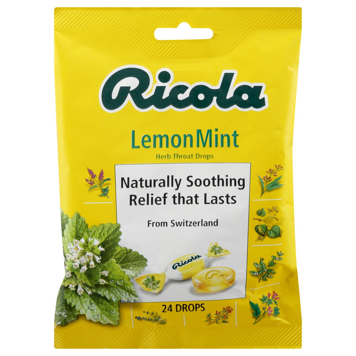 slide 1 of 5, Ricola Herb Throat Drops Natural Lemonmint, 24 ct