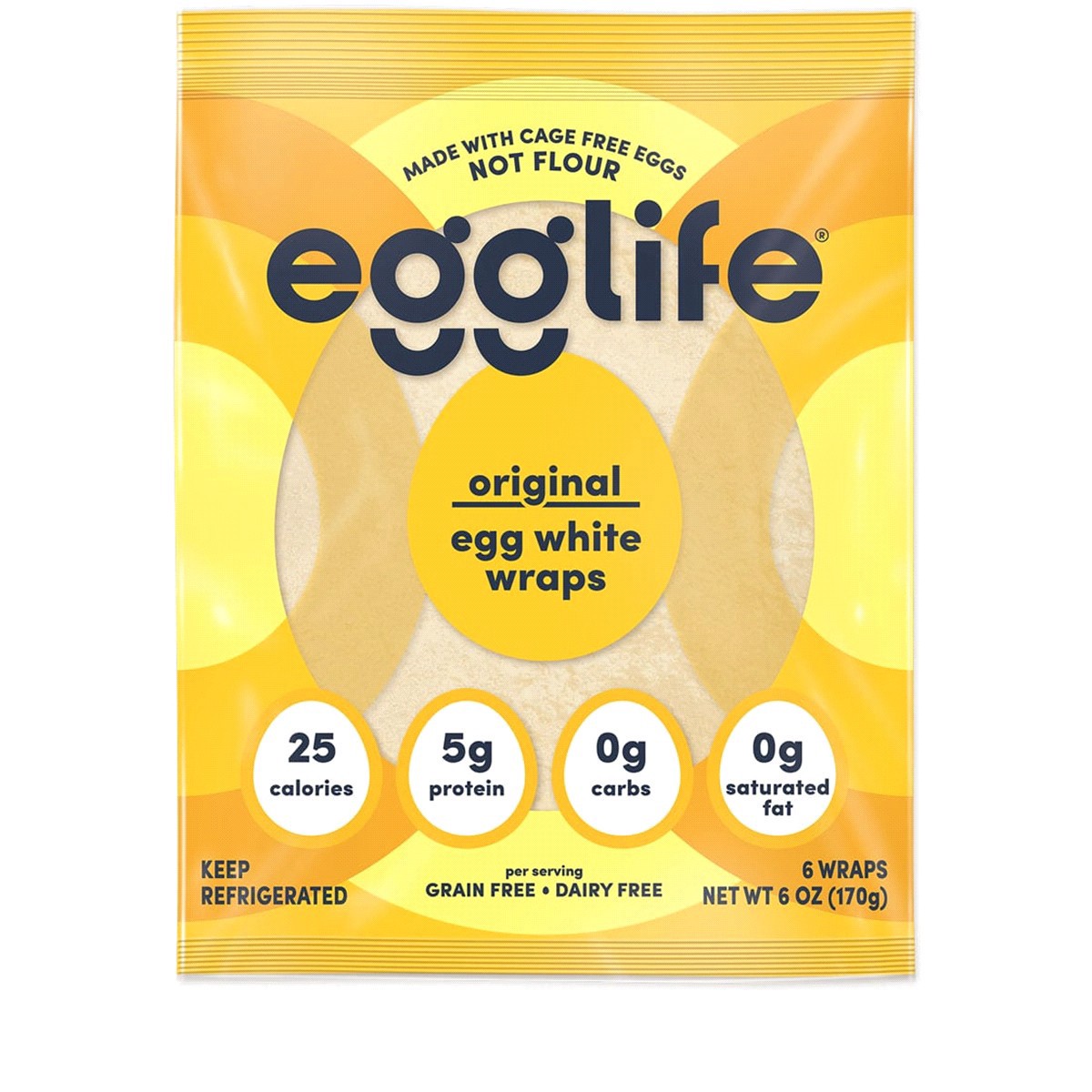 slide 1 of 3, egglife Original Egg White Wraps 6 ea, 1 ct