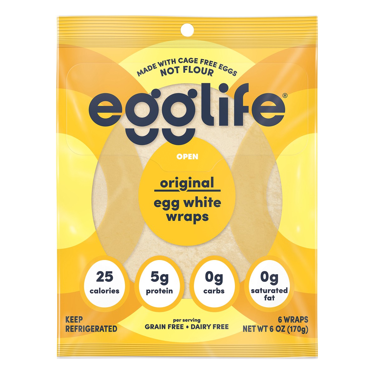 slide 1 of 3, egglife Original Egg White Wraps 6 ea, 6 ct