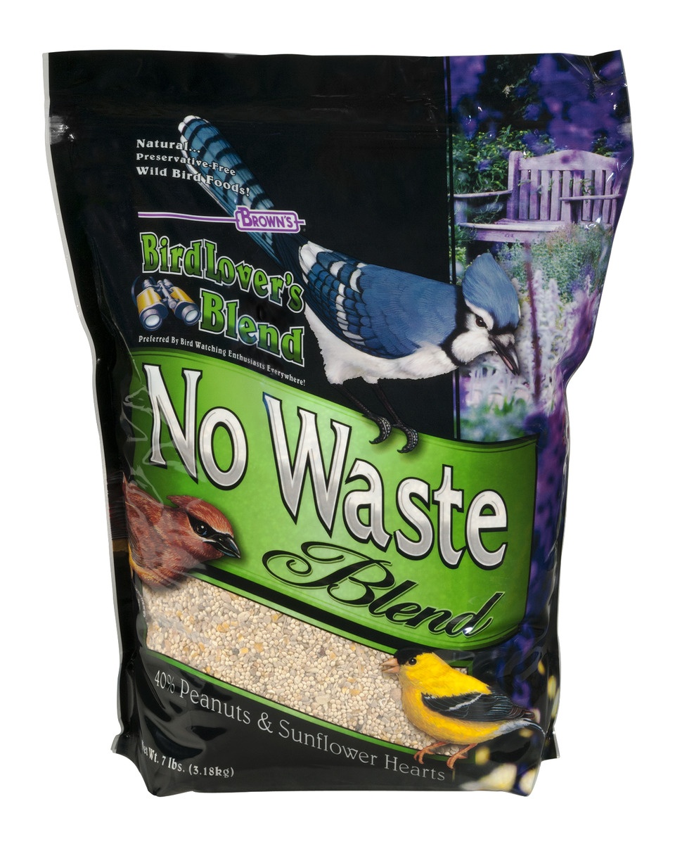 slide 1 of 1, Brown's Bird Lovers No Waste Blend Wild Bird Food 7.0 lb, 7 lb