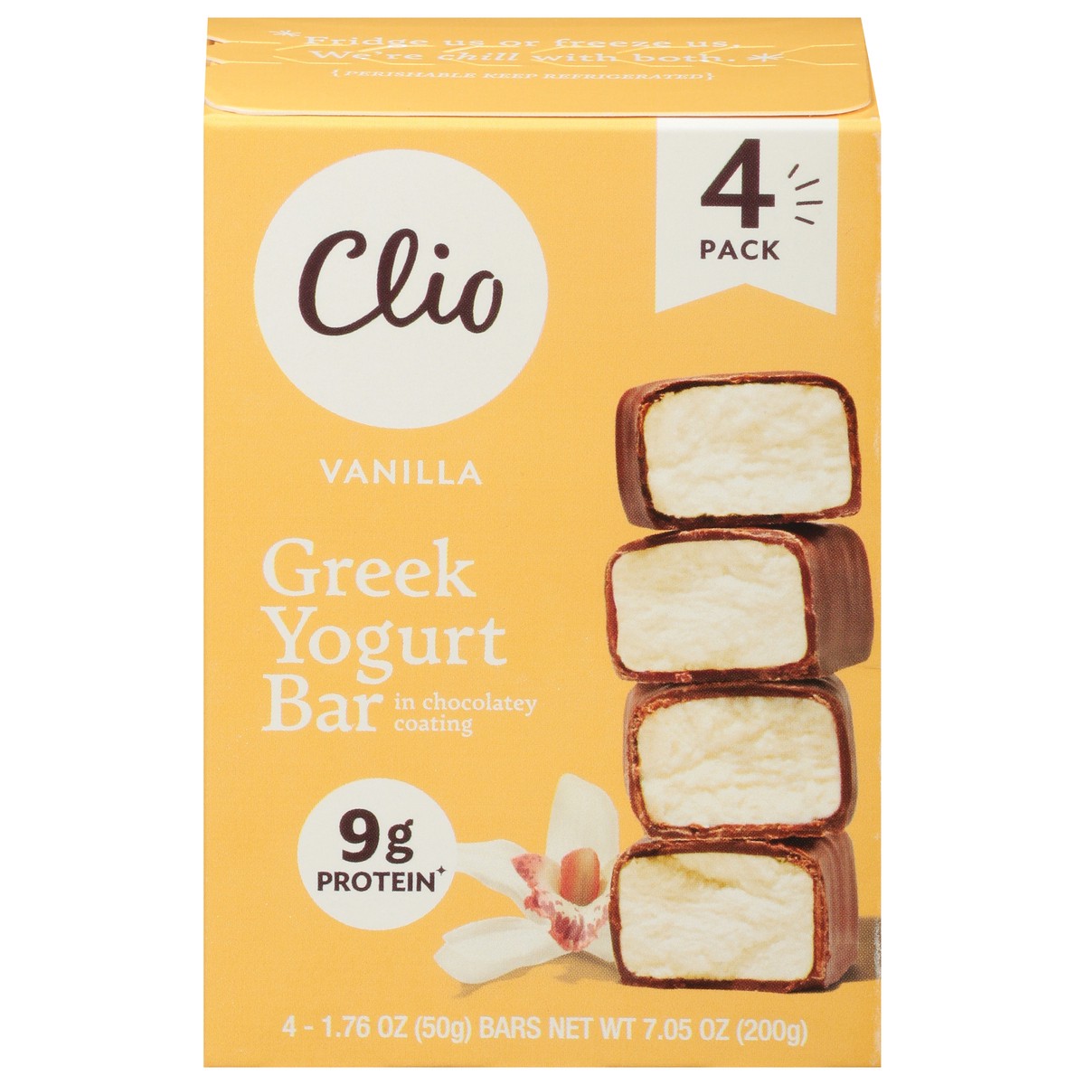 slide 2 of 13, Clio Yogurt Bars, Greek, Vanilla, 4 Pack, 4 ct