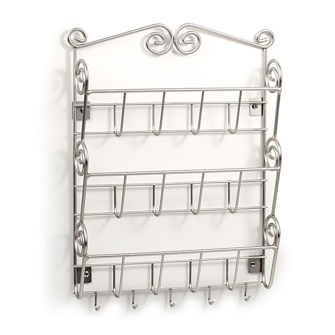 slide 1 of 2, Spectrum Scroll Wall-Mount 3-Tier Letter Holder/Key Rack, 1 ct