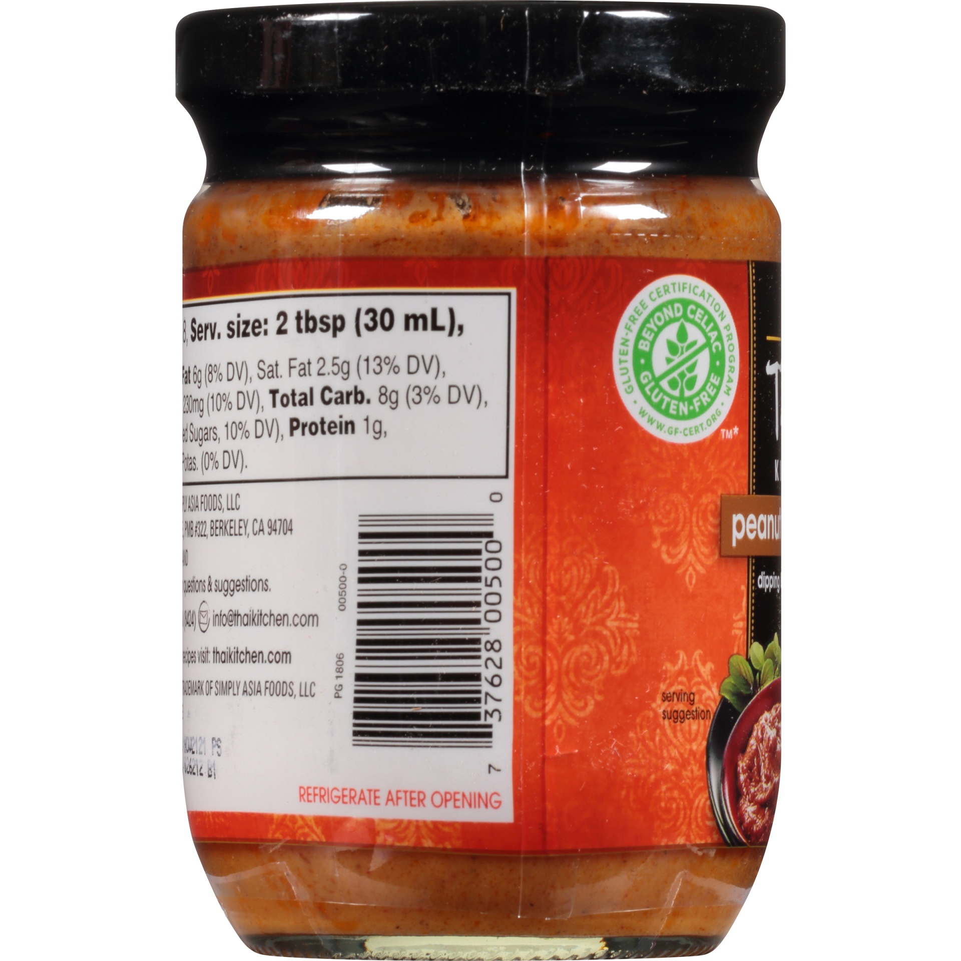 slide 3 of 4, Thai Kitchen Gluten Free Peanut Satay Sauce, 8 fl oz