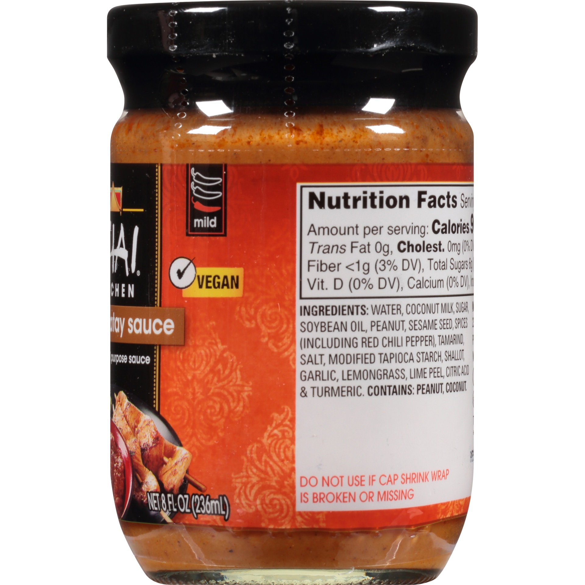 slide 4 of 4, Thai Kitchen Gluten Free Peanut Satay Sauce, 8 fl oz