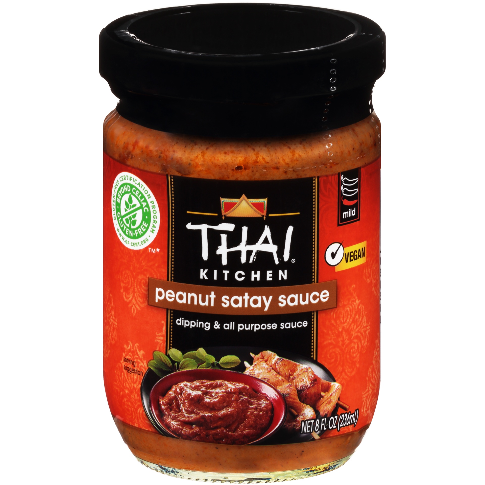 slide 1 of 4, Thai Kitchen Gluten Free Peanut Satay Sauce, 8 fl oz