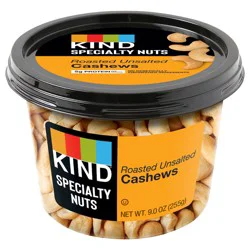 KIND Roasted Unsalted Cashews, 9.0 OZ