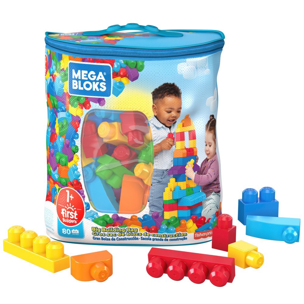 slide 3 of 4, Mega Bloks First Builders Big Building Bag 80 ea, 80 ct