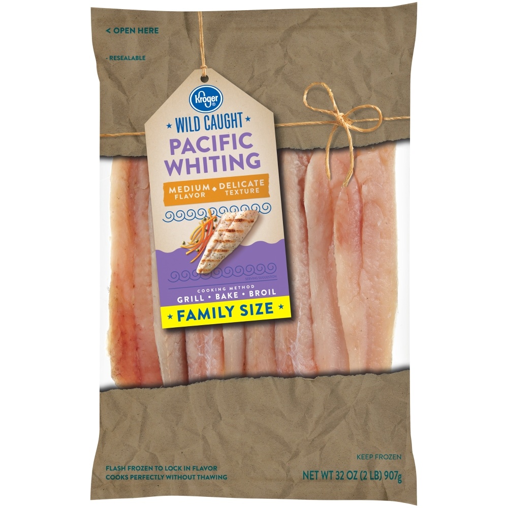 slide 1 of 1, Kroger Wild Caught Pacific Whiting, 32 oz