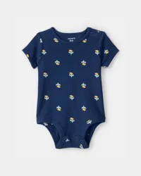 Carter's Baby Girl Floral Graphic Bodysuit - Blue Navy 24M