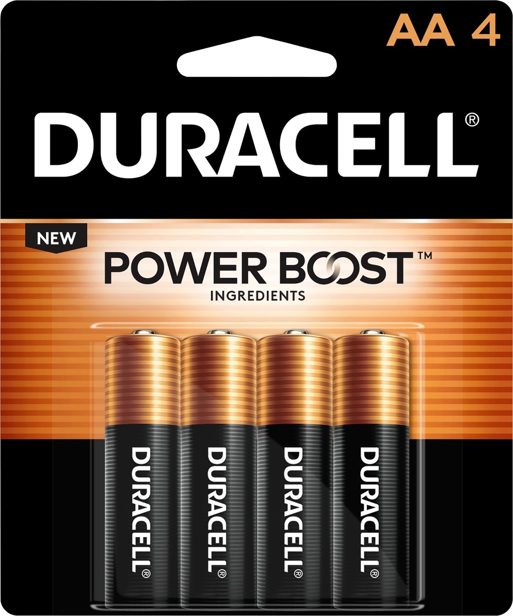 slide 1 of 2, Duracell CopperTop AA Alkaline Batteries, 4 ct
