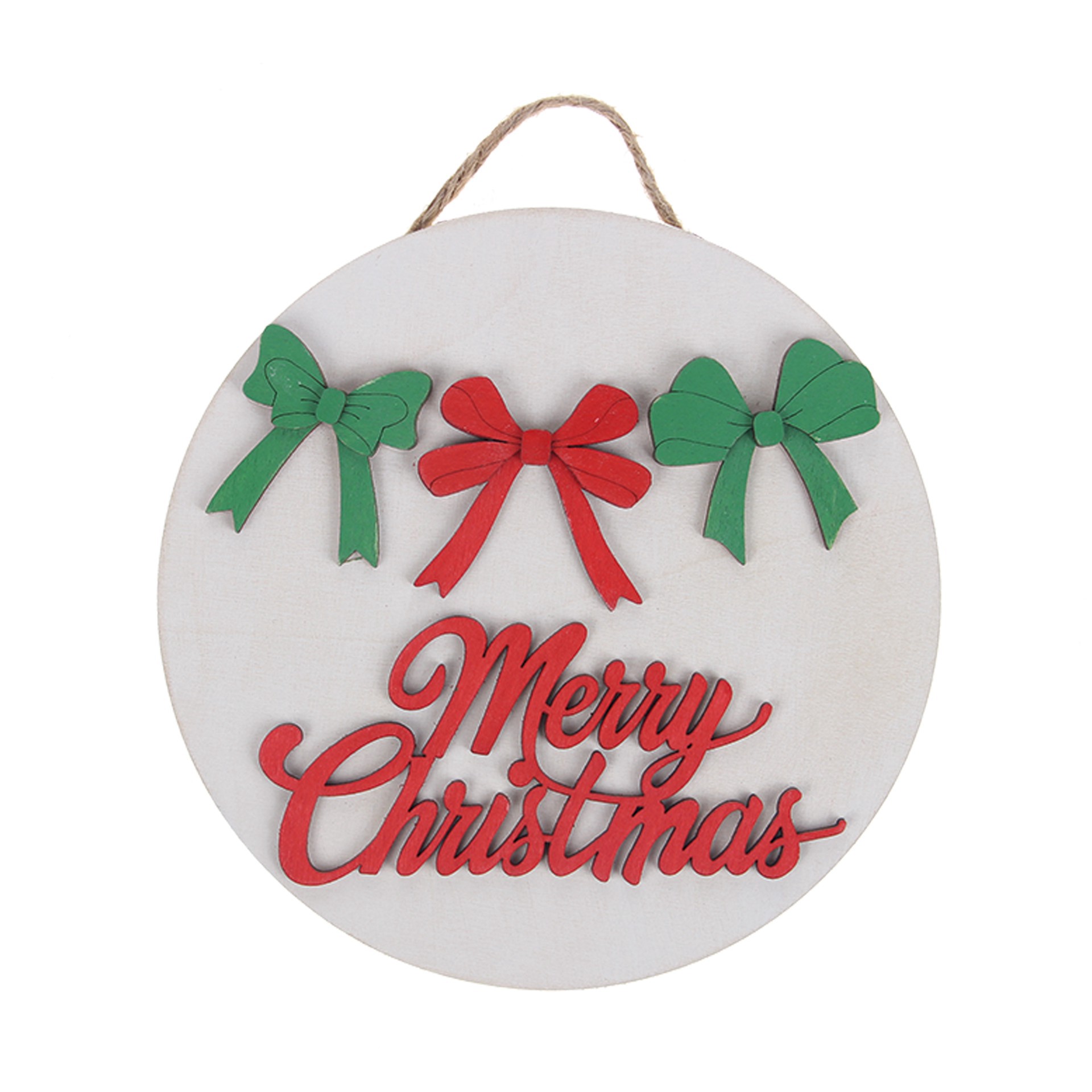 slide 3 of 4, 6" Merry Christmas Bows Plaque Diy Wood Decor Kit By Make Market, 6 in x 6 in