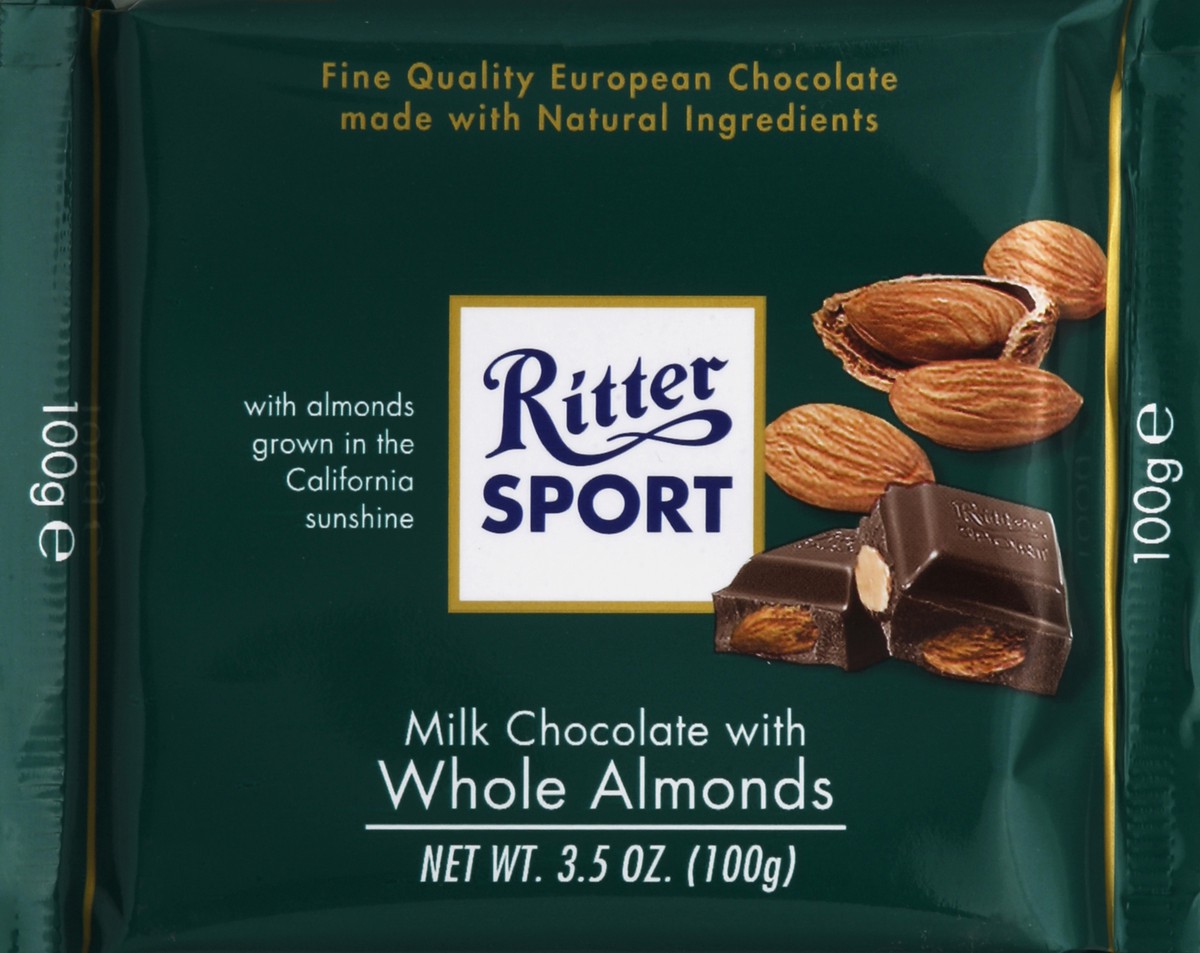 slide 5 of 6, Ritter Sport Nut Selection Milk Chocolate with Whole Almonds 3.5 oz, 3.5 oz