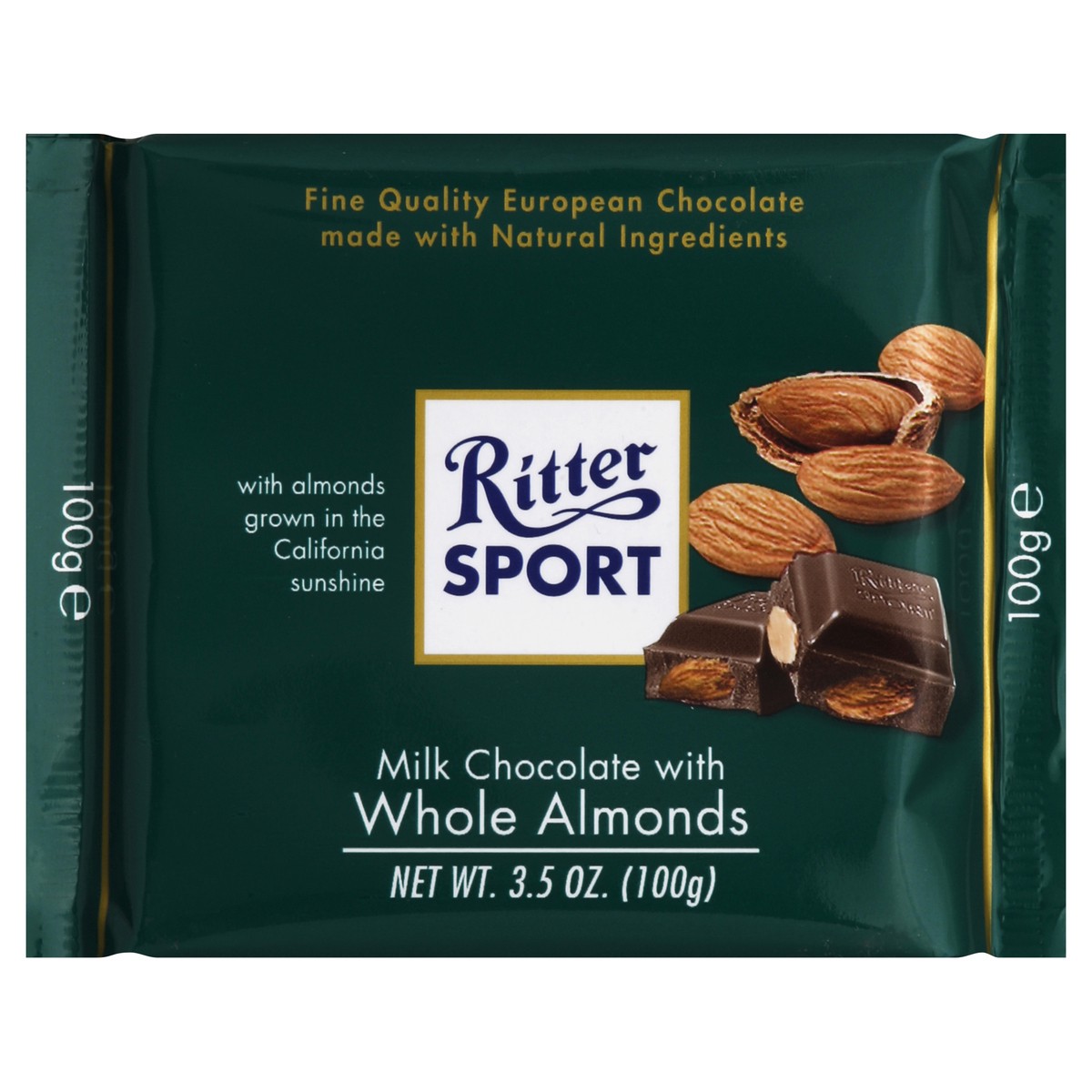 slide 2 of 6, Ritter Sport Nut Selection Milk Chocolate with Whole Almonds 3.5 oz, 3.5 oz
