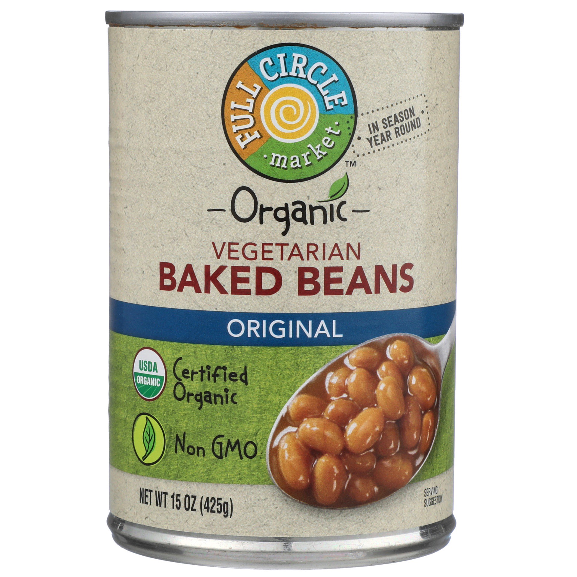 slide 1 of 6, Full Circle Market Organic Baked Beans, 15 oz