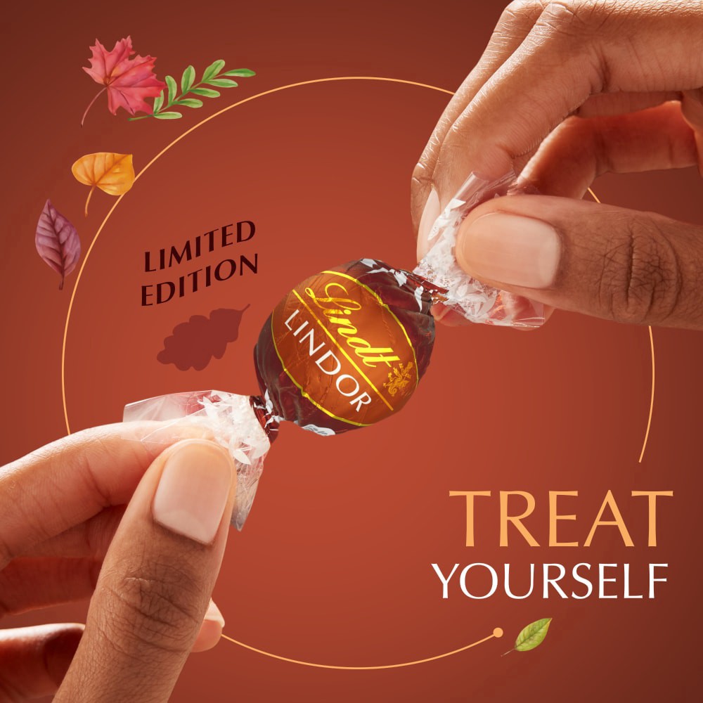 slide 4 of 6, Lindt Lindor Pumpkin Spice Milk Chocolate Truffles, 5.1 oz