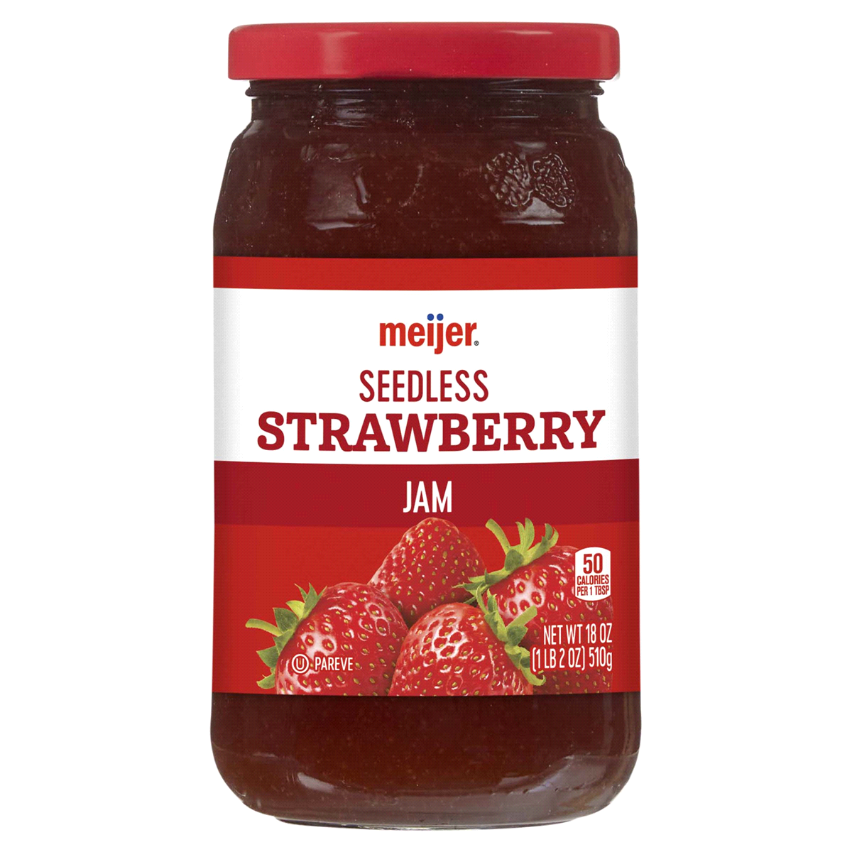 slide 1 of 3, Meijer Seedless Strawberry Jam, 18 oz