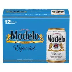 Modelo Mexican Lager Import Beer, 12 pk 12 fl oz Cans, 4.4% ABV