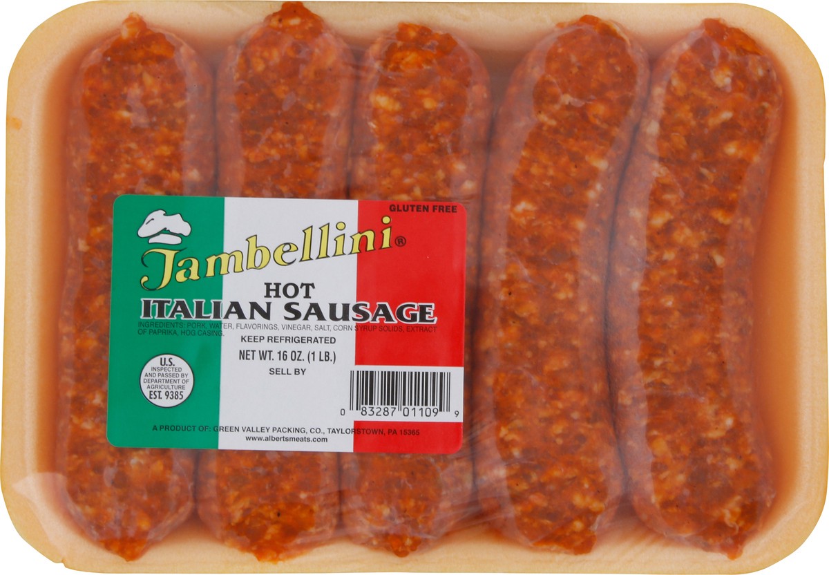 slide 7 of 7, Jambellini Hot Italian Sausage 16 oz, 16 oz