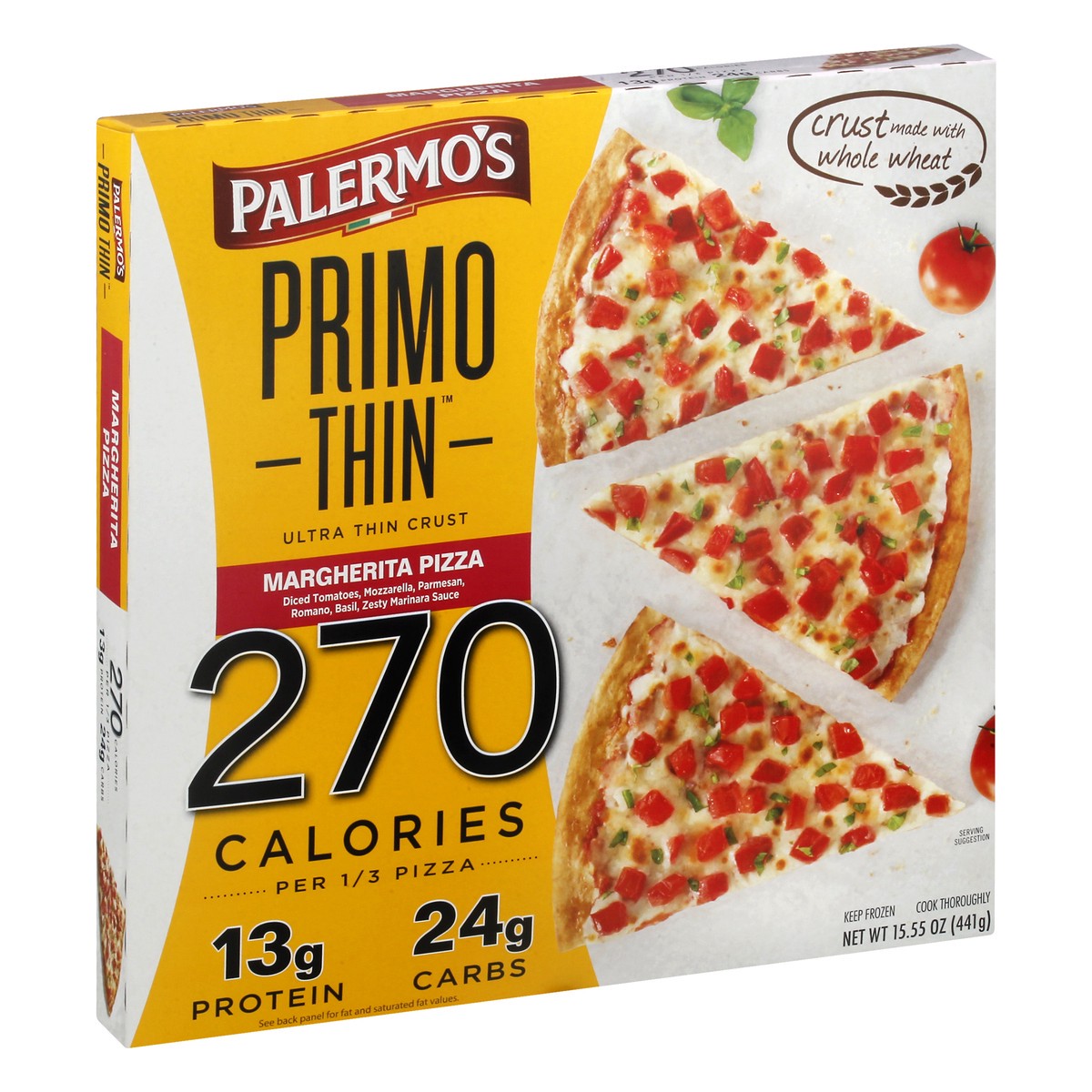 slide 7 of 10, Palermo's Primo Thin Ultra Thin Crust Margherita Pizza 15.55 oz, 15.55 oz