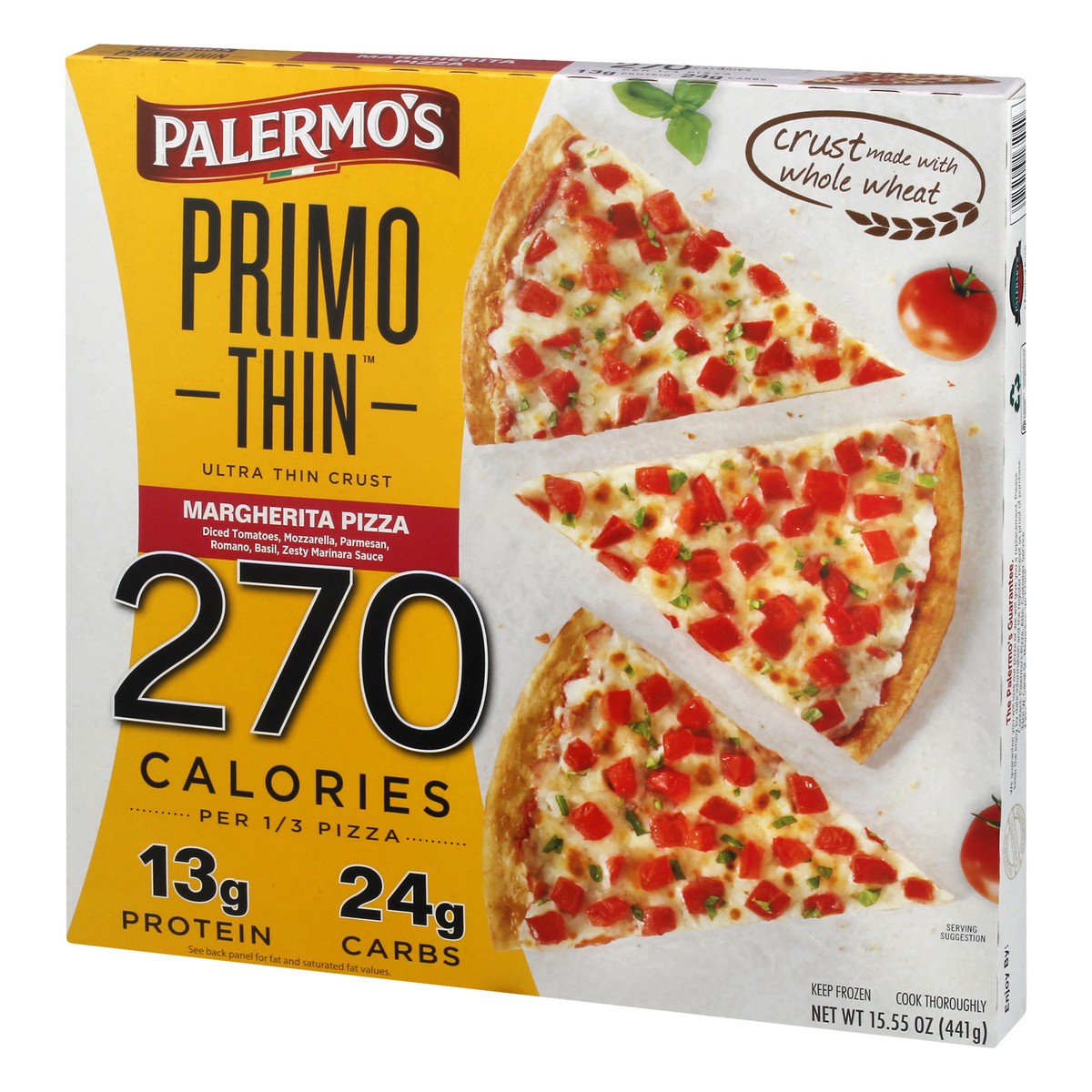 slide 2 of 10, Palermo's Primo Thin Ultra Thin Crust Margherita Pizza 15.55 oz, 15.55 oz