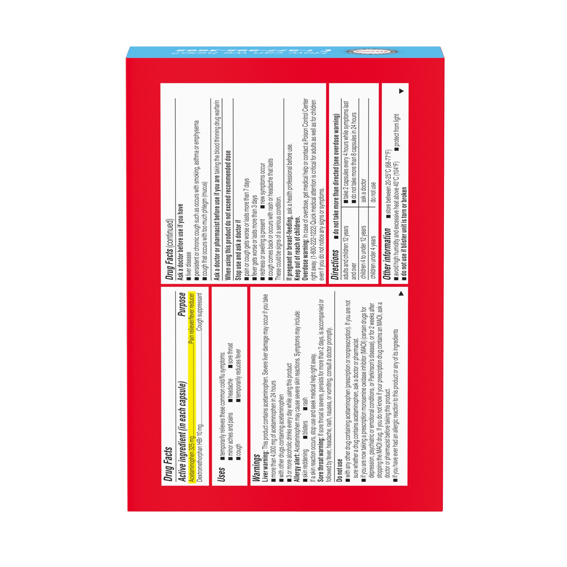 slide 3 of 6, Tylenol Multi-Symptom Cold Flu Liq Gel Day, 24 ct