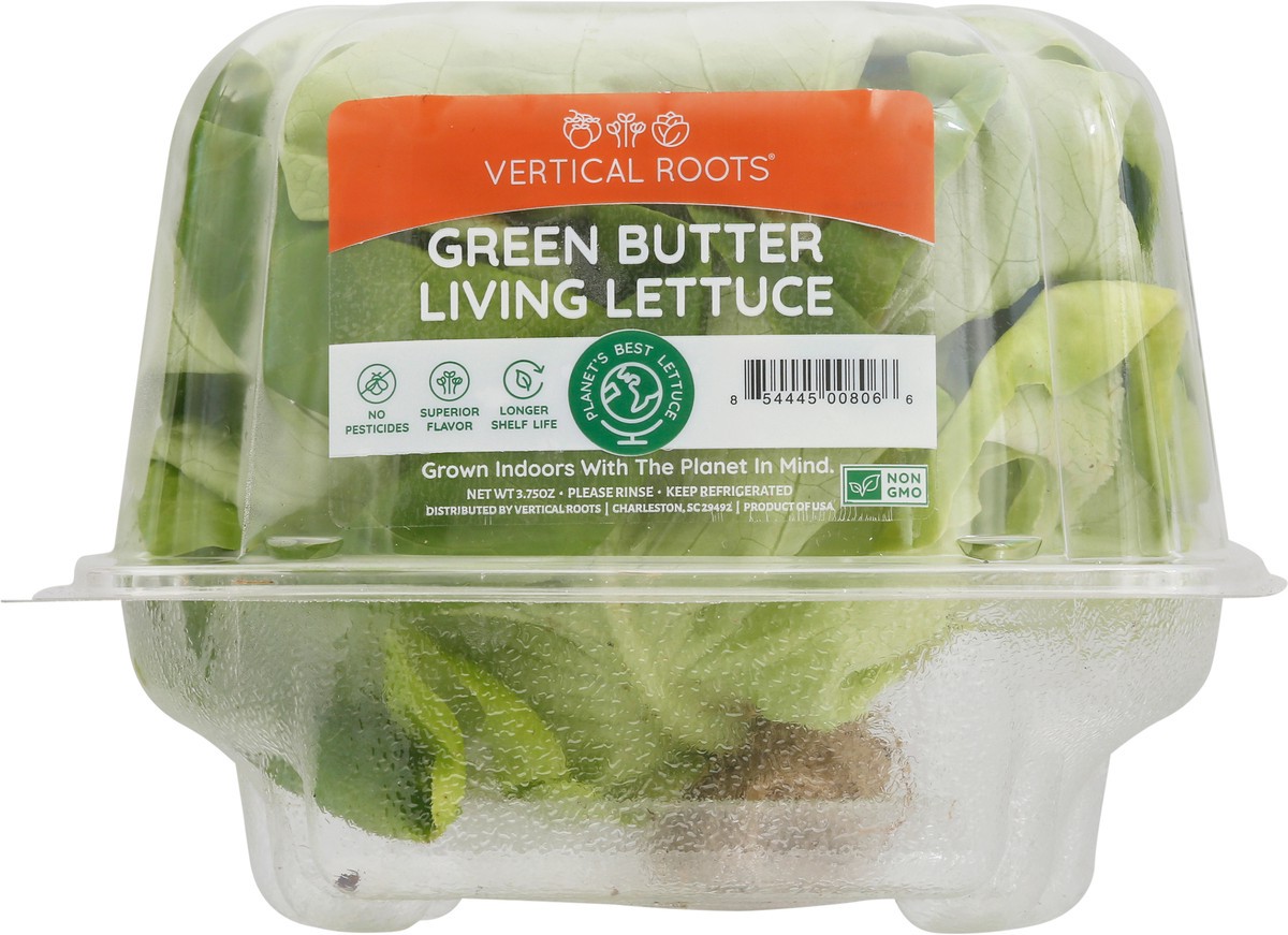 slide 2 of 12, Vertical Roots Green Butter Living Lettuce 3.75 oz, 1 ct