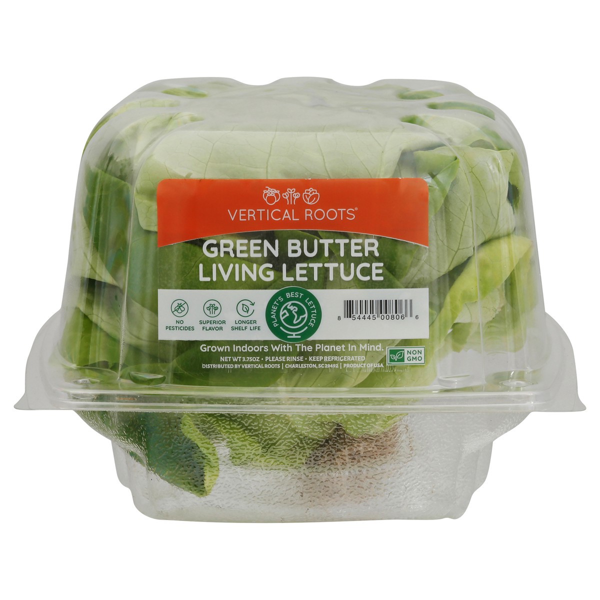 slide 7 of 12, Vertical Roots Green Butter Living Lettuce 3.75 oz, 1 ct