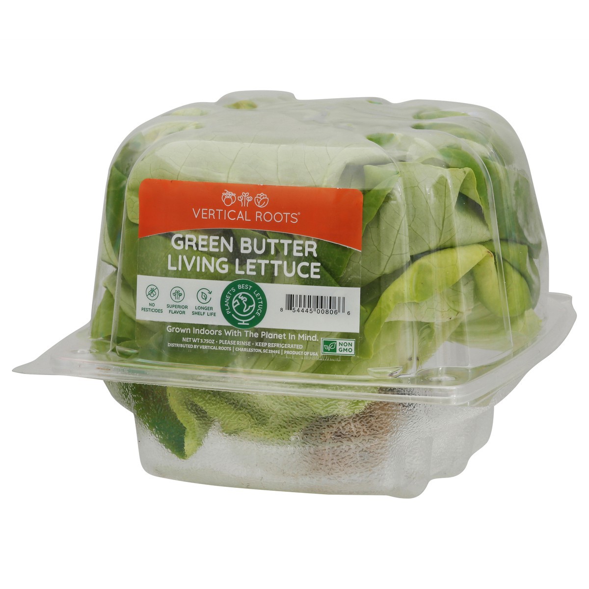 slide 8 of 12, Vertical Roots Green Butter Living Lettuce 3.75 oz, 1 ct