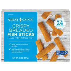 Great Catch Crispy Breaded Fish Sticks 14 oz