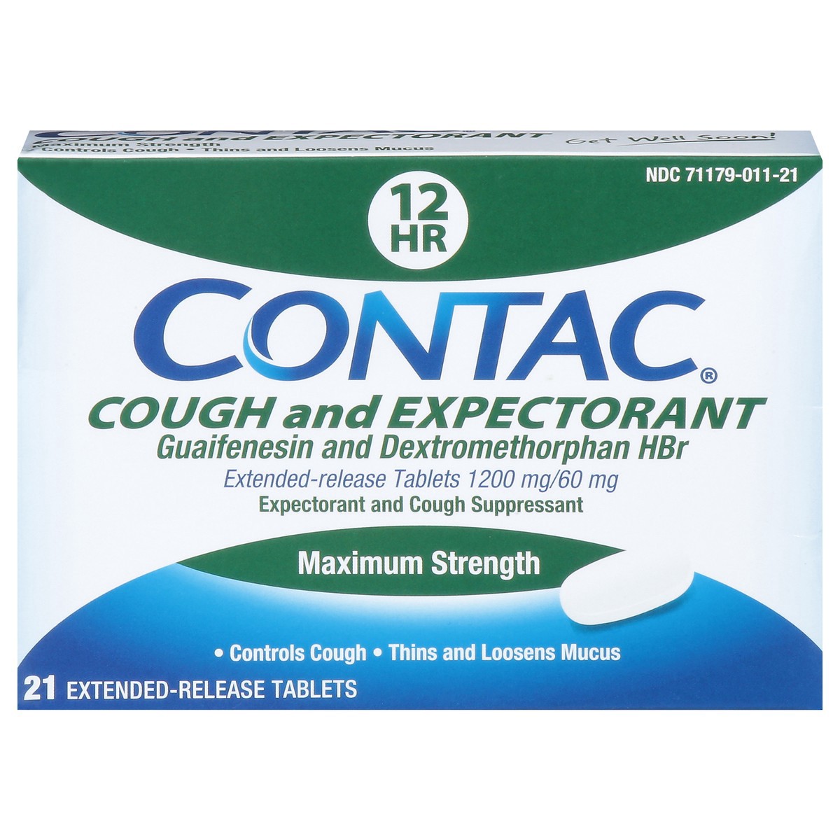 slide 5 of 15, Contac Max Strength Cough And Expectorant, 21 ct