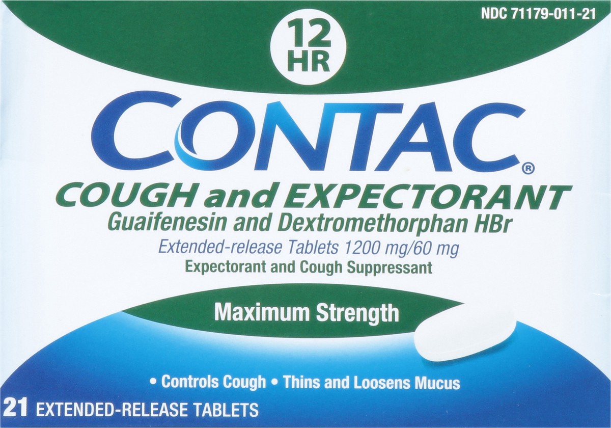 slide 11 of 15, Contac Max Strength Cough And Expectorant, 21 ct
