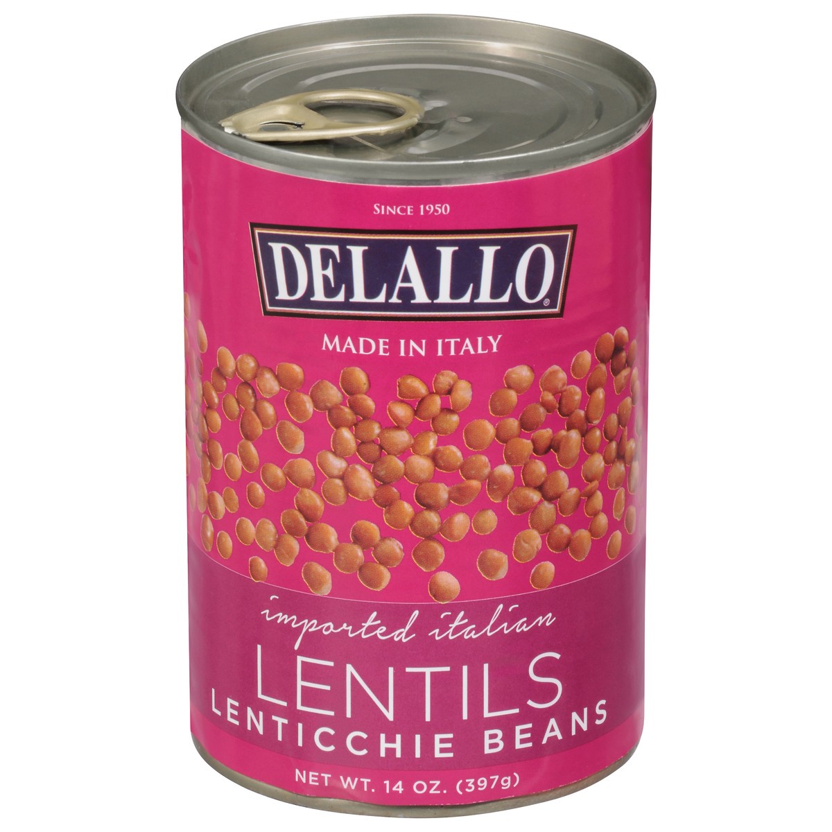 slide 2 of 14, DeLallo Imported Lentils Beans, 14 oz